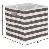 imageDII Polyester Cube Storage Collection Hard Sided Collapsible 11x11x11quot BlackBrown