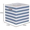 imageDII Polyester Cube Storage Collection Hard Sided Collapsible 11x11x11quot BlackFrench Blue