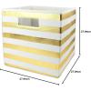 imageDII Polyester Cube Storage Collection Hard Sided Collapsible 11x11x11quot BlackGold