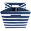 imageDII Polyester Cube Storage Collection Hard Sided Collapsible 11x11x11quot BlackNautical Blue