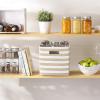 imageDII Polyester Cube Storage Collection Hard Sided Collapsible 11x11x11quot BlackVintage Linen