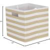imageDII Polyester Cube Storage Collection Hard Sided Collapsible 11x11x11quot BlackVintage Linen