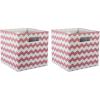 imageDII Collapsible Polyester Storage Cube Chevron Gray LargeRose