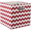 imageDII Collapsible Polyester Storage Cube Chevron Gray LargeRust