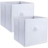 imageDII Non Woven Fabric Storage Bin Collection Collapsible Organizer Cube Small Set 11x11x11quot Millennial Pink 2 CountWhite