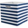 imageDII Polyester Cube Storage Collection Hard Sided Collapsible 11x11x11quot BlackNautical Blue