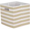imageDII Polyester Cube Storage Collection Hard Sided Collapsible 11x11x11quot BlackVintage Linen