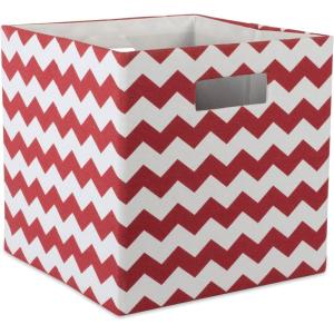 imageDII Collapsible Polyester Storage Cube Chevron Gray LargeRust