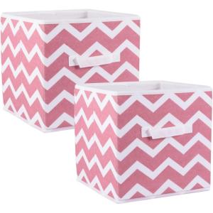 imageDII Non Woven Polyester Storage Bin Chevron Gray Small Set of 2Rose