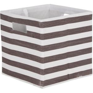 imageDII Polyester Cube Storage Collection Hard Sided Collapsible 11x11x11quot BlackBrown