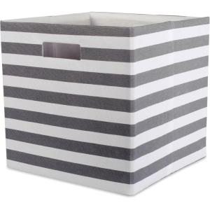 imageDII Polyester Cube Storage Collection Hard Sided Collapsible 11x11x11quot BlackGray
