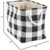 imageDII Buffalo Check Storage Collection Collapsible Bin with Handles Large Rectangle 175x12x15 Tri Color BlackBlack  White