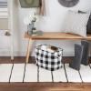 imageDII Buffalo Check Storage Collection Collapsible Bin with Handles Large Rectangle 175x12x15 Tri Color BlackBlack  White