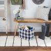 imageDII Buffalo Check Storage Collection Collapsible Bin with Handles Large Rectangle 175x12x15 Tri Color BlackNavy  Offwhite