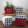 imageDII Buffalo Check Storage Collection Collapsible Bin with Handles Large Rectangle 175x12x15 Tri Color BlackNavy  Offwhite
