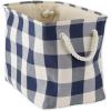 imageDII Buffalo Check Storage Collection Collapsible Bin with Handles Large Rectangle 175x12x15 Tri Color BlackNavy  Offwhite
