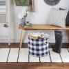 imageDII Buffalo Check Storage Collection Collapsible Bin with Handles Large Rectangle 175x12x15 Tri Color BlackNavy  Offwhite