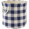 imageDII Buffalo Check Storage Collection Collapsible Bin with Handles Large Rectangle 175x12x15 Tri Color BlackNavy  Offwhite