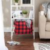 imageDII Buffalo Check Storage Collection Collapsible Bin with Handles Large Rectangle 175x12x15 Tri Color BlackRed  Black