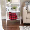 imageDII Buffalo Check Storage Collection Collapsible Bin with Handles Large Rectangle 175x12x15 Tri Color BlackRed  Black