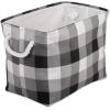 imageDII Buffalo Check Storage Collection Collapsible Bin with Handles Large Rectangle 175x12x15 Tri Color BlackTri Color Black