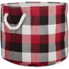 imageDII Buffalo Check Storage Collection Collapsible Bin with Handles Large Rectangle 175x12x15 Tri Color BlackTri Color Cardinal Red