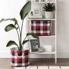 imageDII Buffalo Check Storage Collection Collapsible Bin with Handles Large Rectangle 175x12x15 Tri Color BlackTri Color Cardinal Red
