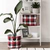 imageDII Buffalo Check Storage Collection Collapsible Bin with Handles Large Rectangle 175x12x15 Tri Color BlackTri Color Cardinal Red