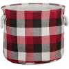 imageDII Buffalo Check Storage Collection Collapsible Bin with Handles Large Rectangle 175x12x15 Tri Color BlackTri Color Cardinal Red