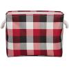 imageDII Buffalo Check Storage Collection Collapsible Bin with Handles Large Rectangle 175x12x15 Tri Color BlackTri Color Cardinal Red