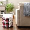 imageDII Buffalo Check Storage Collection Collapsible Bin with Handles Large Rectangle 175x12x15 Tri Color BlackTri Color Cardinal Red