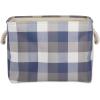 imageDII Buffalo Check Storage Collection Collapsible Bin with Handles Large Rectangle 175x12x15 Tri Color BlackTri Color French Blue