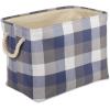 imageDII Buffalo Check Storage Collection Collapsible Bin with Handles Large Rectangle 175x12x15 Tri Color BlackTri Color French Blue