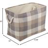 imageDII Buffalo Check Storage Collection Collapsible Bin with Handles Large Rectangle 175x12x15 Tri Color BlackTri Color Stone