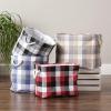imageDII Buffalo Check Storage Collection Collapsible Bin with Handles Large Rectangle 175x12x15 Tri Color BlackTri Color Stone