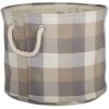 imageDII Buffalo Check Storage Collection Collapsible Bin with Handles Large Rectangle 175x12x15 Tri Color BlackTri Color Stone