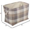 imageDII Buffalo Check Storage Collection Collapsible Bin with Handles Large Rectangle 175x12x15 Tri Color BlackTri Color Stone