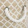 imageDII Burlap Storage Collection Collapsible Bin Medium Rectangle 16x10x12 White