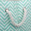 imageDII Chevron Woven Paper Storage Organizer Bin Laundry Hamper Organize Clothing Toys Pet Supplies Accessories Kids ampamp Baby Nursery Basket Medium Rectangle StoneAqua