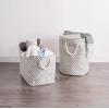 imageDII Chevron Woven Paper Storage Organizer Bin Laundry Hamper Organize Clothing Toys Pet Supplies Accessories Kids ampamp Baby Nursery Basket Medium Rectangle StoneStone