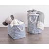 imageDII Chevron Woven Paper Storage Organizer Bin Laundry Hamper Organize Clothing Toys Pet Supplies Accessories Kids ampamp Baby Nursery Basket Medium Rectangle StoneNautical Blue
