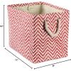imageDII Chevron Woven Paper Storage Organizer Bin Laundry Hamper Organize Clothing Toys Pet Supplies Accessories Kids ampamp Baby Nursery Basket Medium Rectangle StoneRust