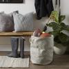 imageDII Chevron Woven Paper Storage Organizer Bin Laundry Hamper Organize Clothing Toys Pet Supplies Accessories Kids ampamp Baby Nursery Basket Medium Rectangle StoneGray