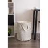 imageDII Chevron Woven Paper Storage Organizer Bin Laundry Hamper Organize Clothing Toys Pet Supplies Accessories Kids ampamp Baby Nursery Basket Medium Rectangle StoneStone