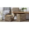 imageDII Collapsible Burlap Storage Basket or Bin with Durable Cotton Handles Home Organizational Solution for Office Bedroom Closet Toys ampamp Laundry Large  18x12x15 Black Lattice Outline