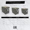 imageDII Collapsible Burlap Storage Basket or Bin with Durable Cotton Handles Home Organizational Solution for Office Bedroom Closet Toys ampamp Laundry Large  18x12x15 Black Lattice Outline
