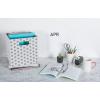 imageDII Collapsible Polyester Storage Cube Honeycomb Gray Small