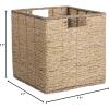 imageDII Decorative Woven Seagrass Cube with Metallic for Bathroom ampamp Home Organization Solutions to Enhance Dcor ampamp Add Functionality Medium Cube  11x11x11 Gold