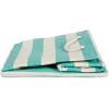 imageDII Durable Woven Striped Storage Bin Collapsible with Soft Rope Handles Reinforced with Metal Grommets Medium 15x10x12 PinkAqua