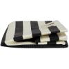 imageDII Durable Woven Striped Storage Bin Collapsible with Soft Rope Handles Reinforced with Metal Grommets Medium 15x10x12 PinkBlack